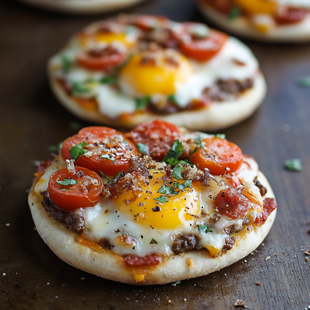 English Muffin Breakfast Pizzas