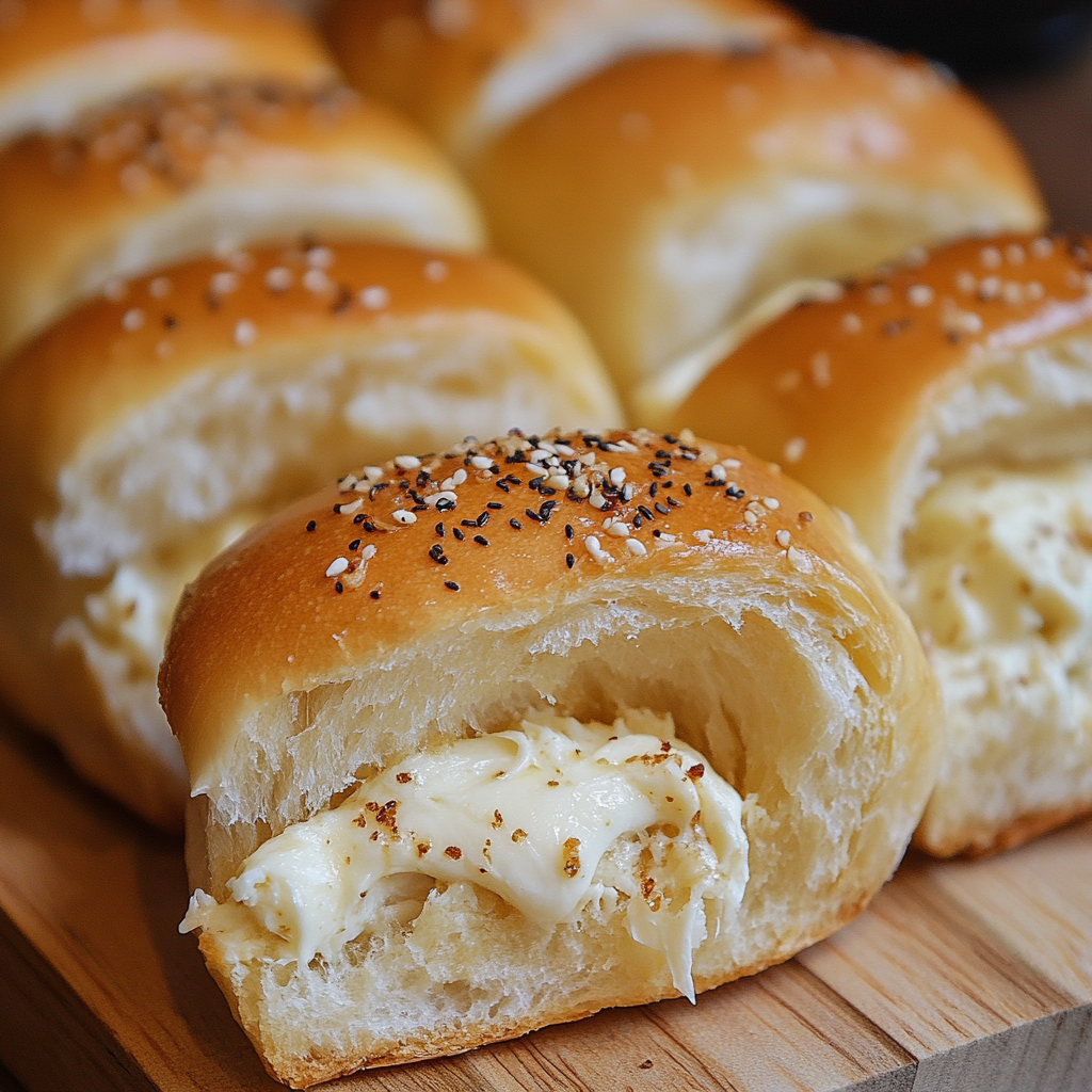 Garlic Cream Cheese Hawaiian Rolls