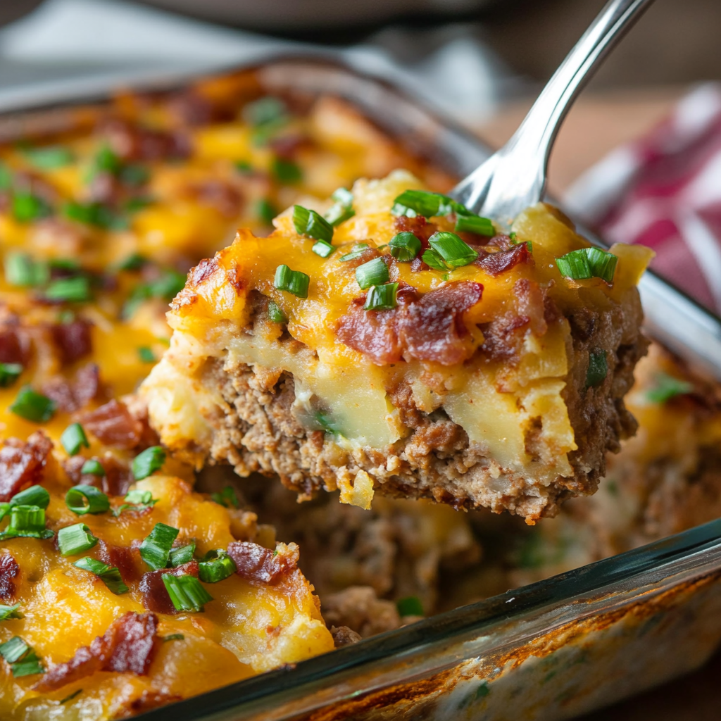 Loaded Potato Meatloaf Casserole