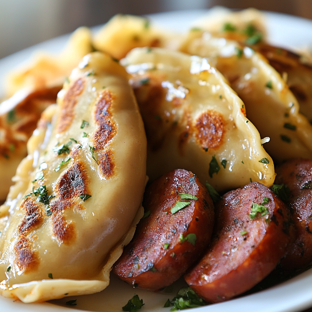 Pierogies and Kielbasa