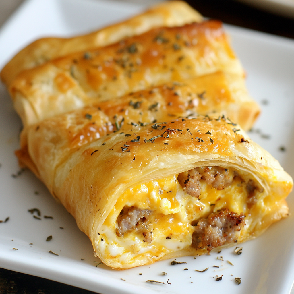 Sausage, Egg, and Cheese Breakfast Roll-Ups