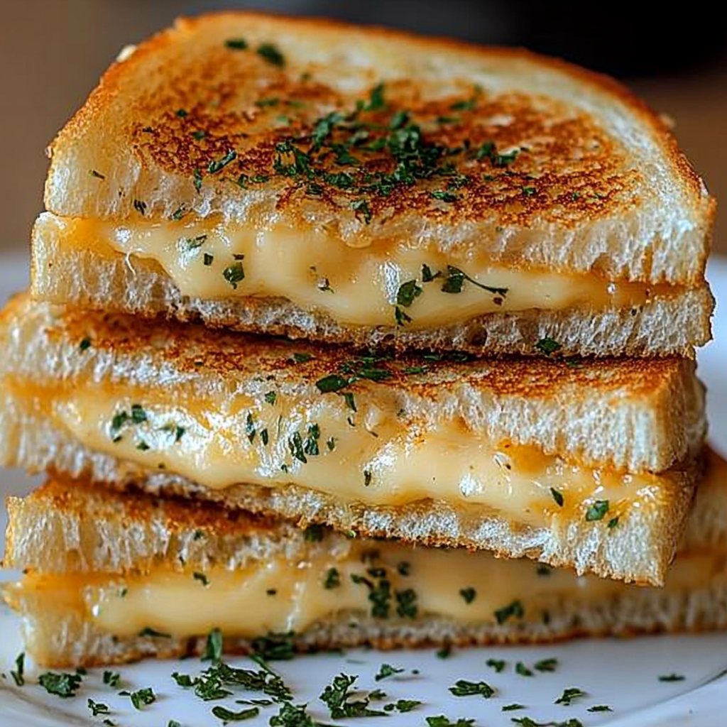 White Pizza Grilled Cheese Sandwiches