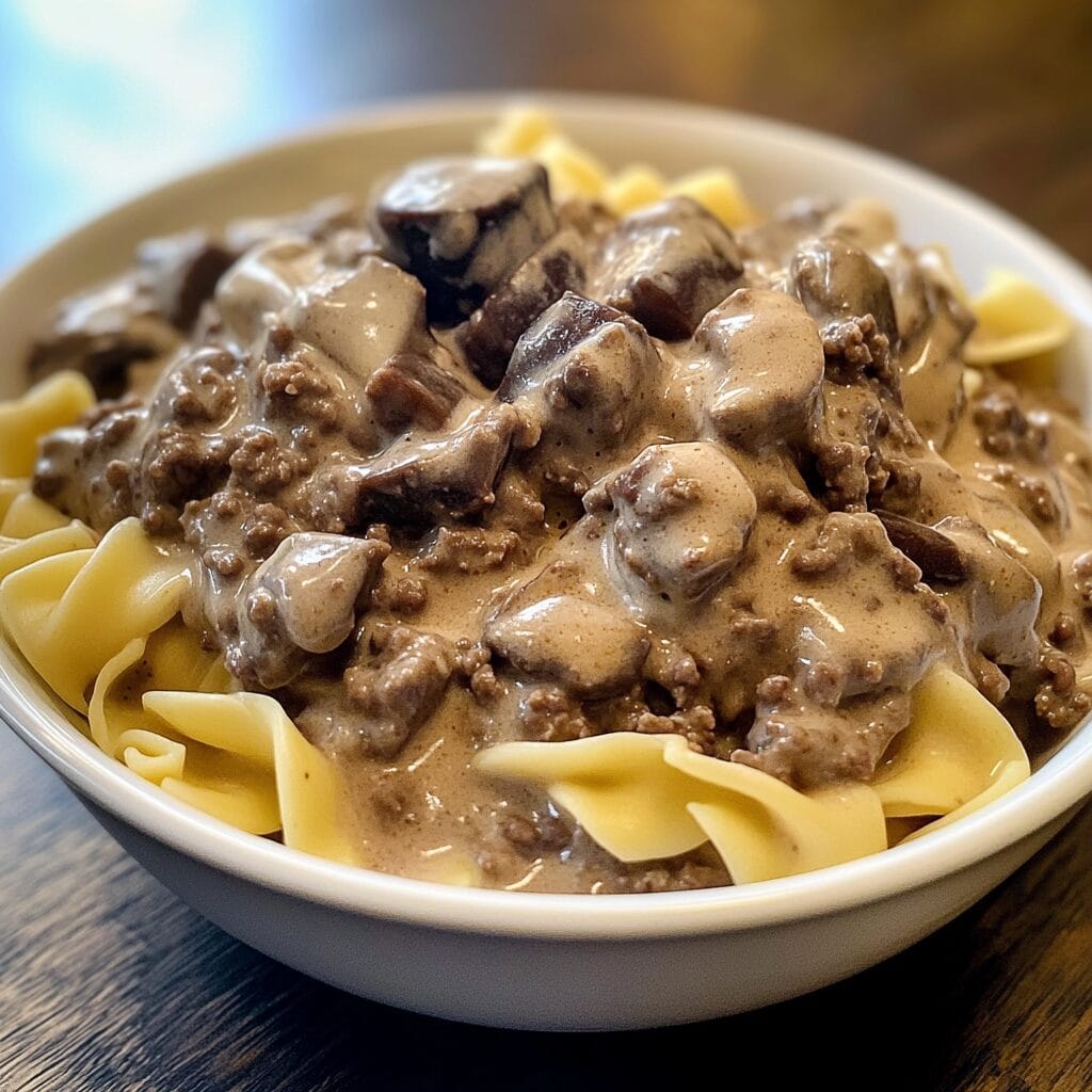 Ground Beef Stroganoff