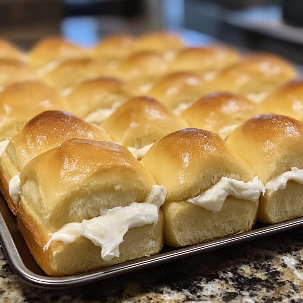Garlic Cream Cheese Hawaiian Rolls