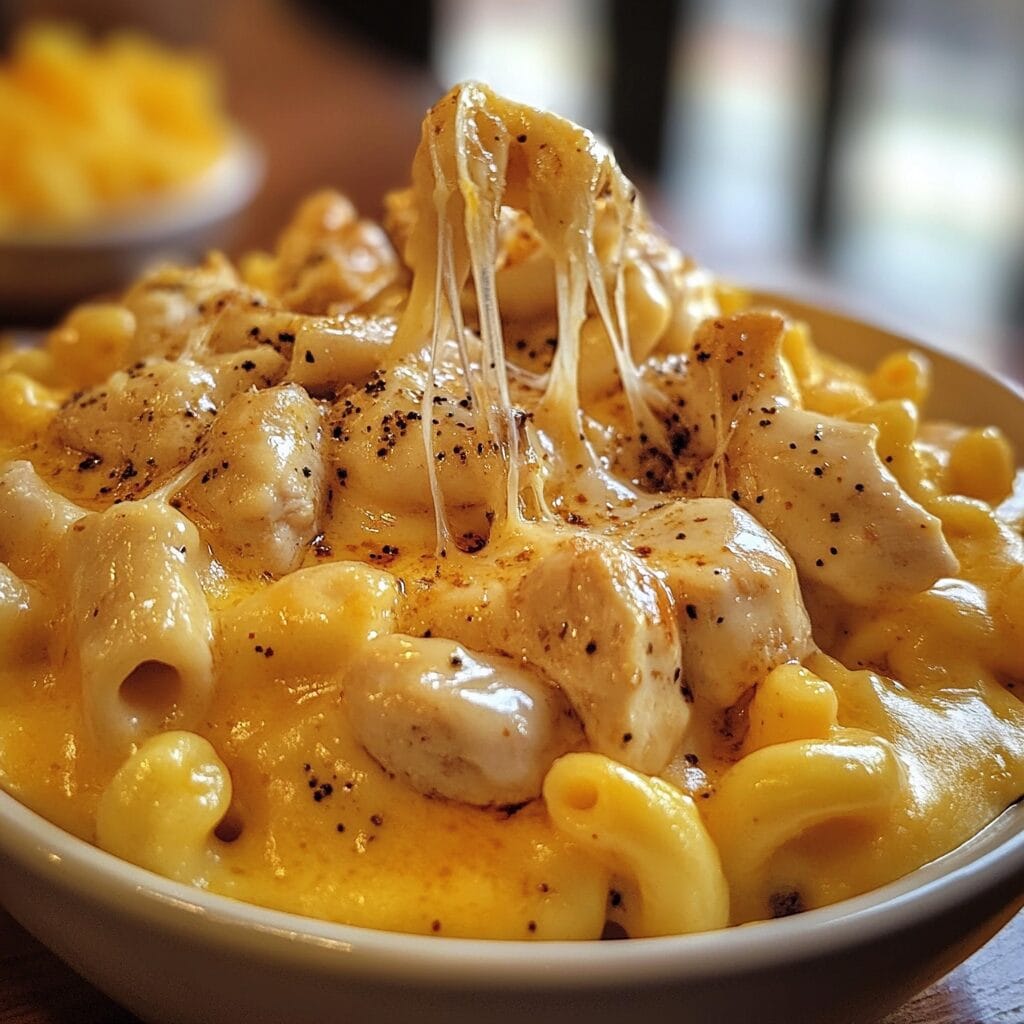 Honey Pepper Chicken Mac and Cheese 