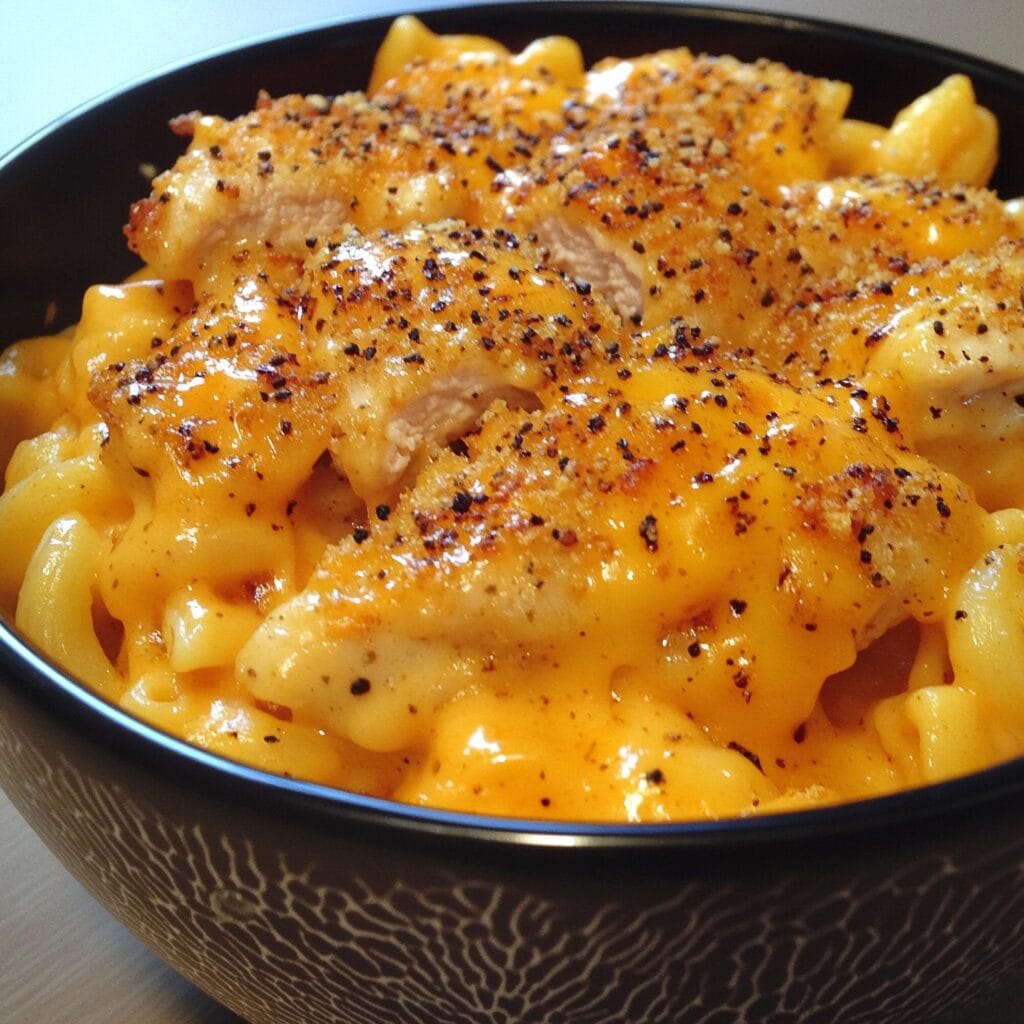 Honey Pepper Chicken Mac and Cheese