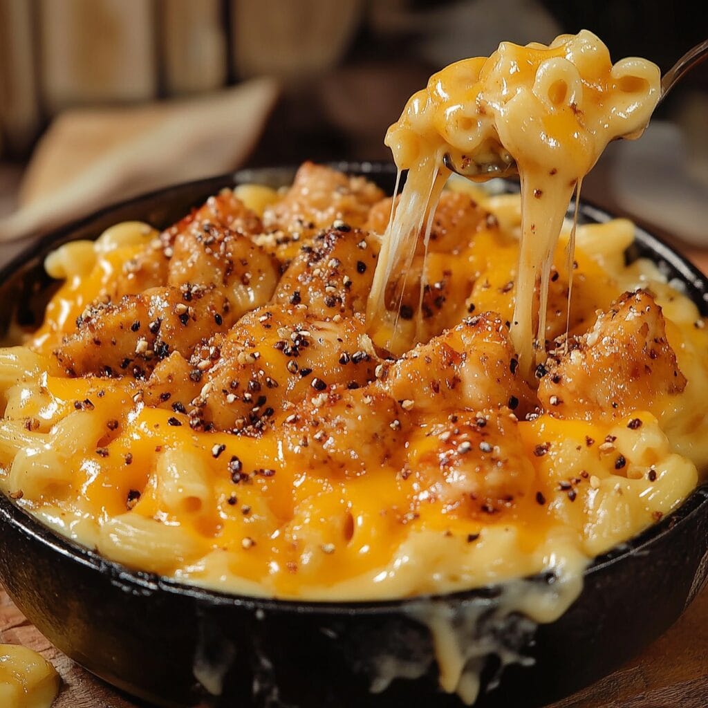 Honey Pepper Chicken Mac and Cheese