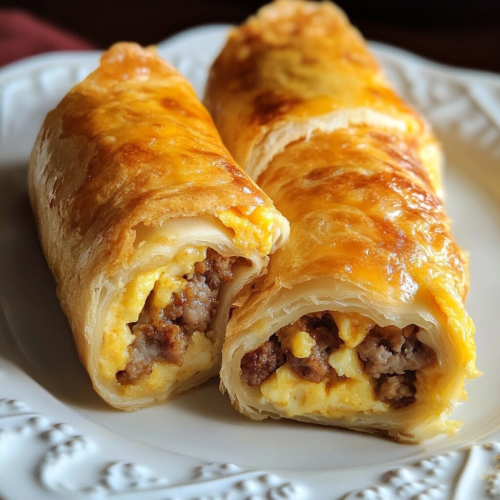 Sausage Egg and Cheese Breakfast Roll-Ups