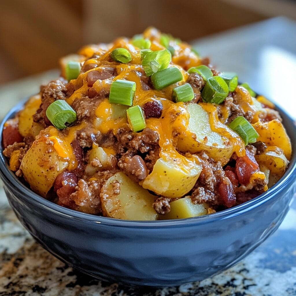 Slow Cooker Cowboy Potato Casserole