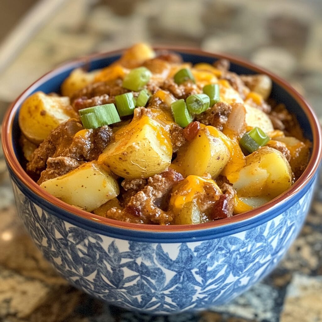 Slow Cooker Cowboy Potato Casserole