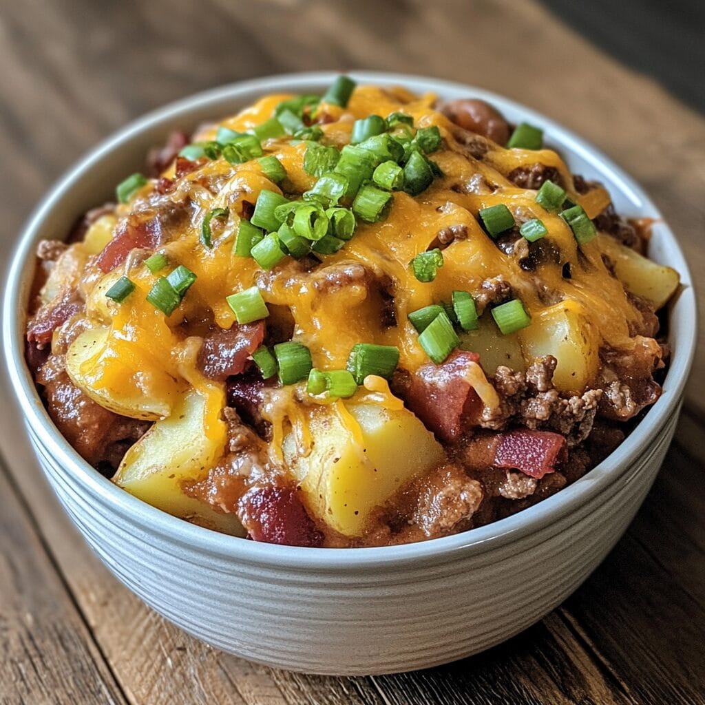 Slow Cooker Cowboy Potato Casserole