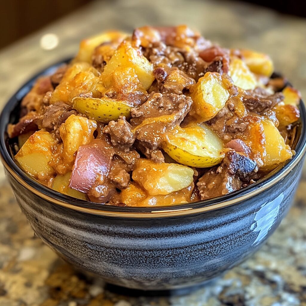 Slow Cooker Cowboy Potato Casserole