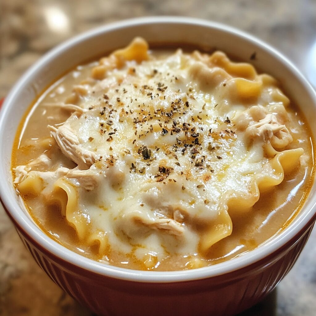White Chicken Lasagna Soup