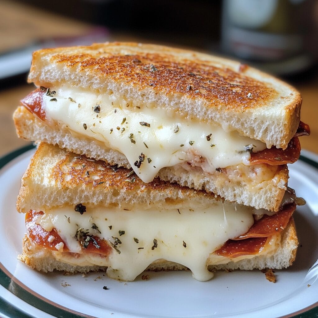 White Pizza Grilled Cheese Sandwiches