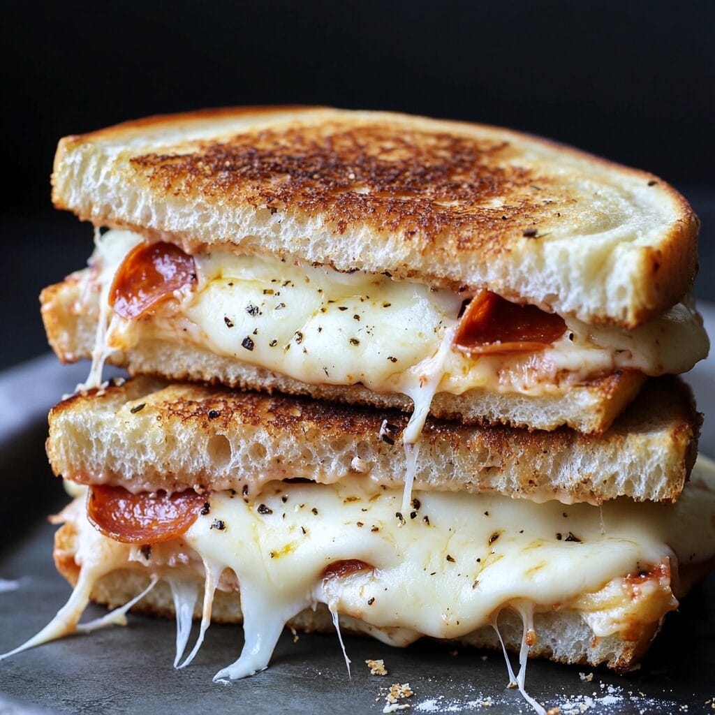 White Pizza Grilled Cheese Sandwiches