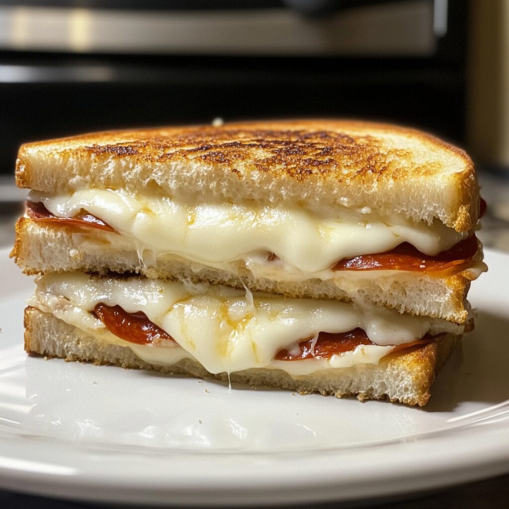 White Pizza Grilled Cheese Sandwiches