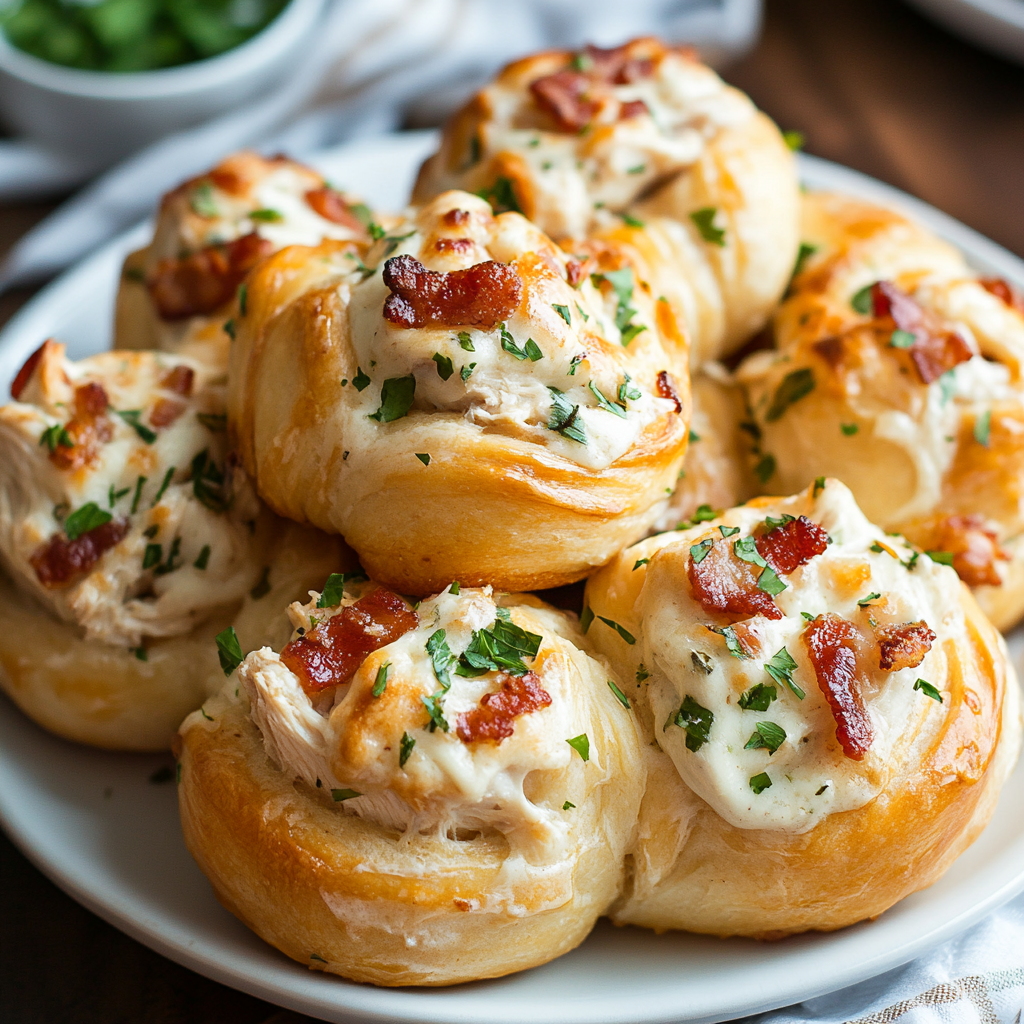 Chicken Bacon Ranch Pull Apart Rolls