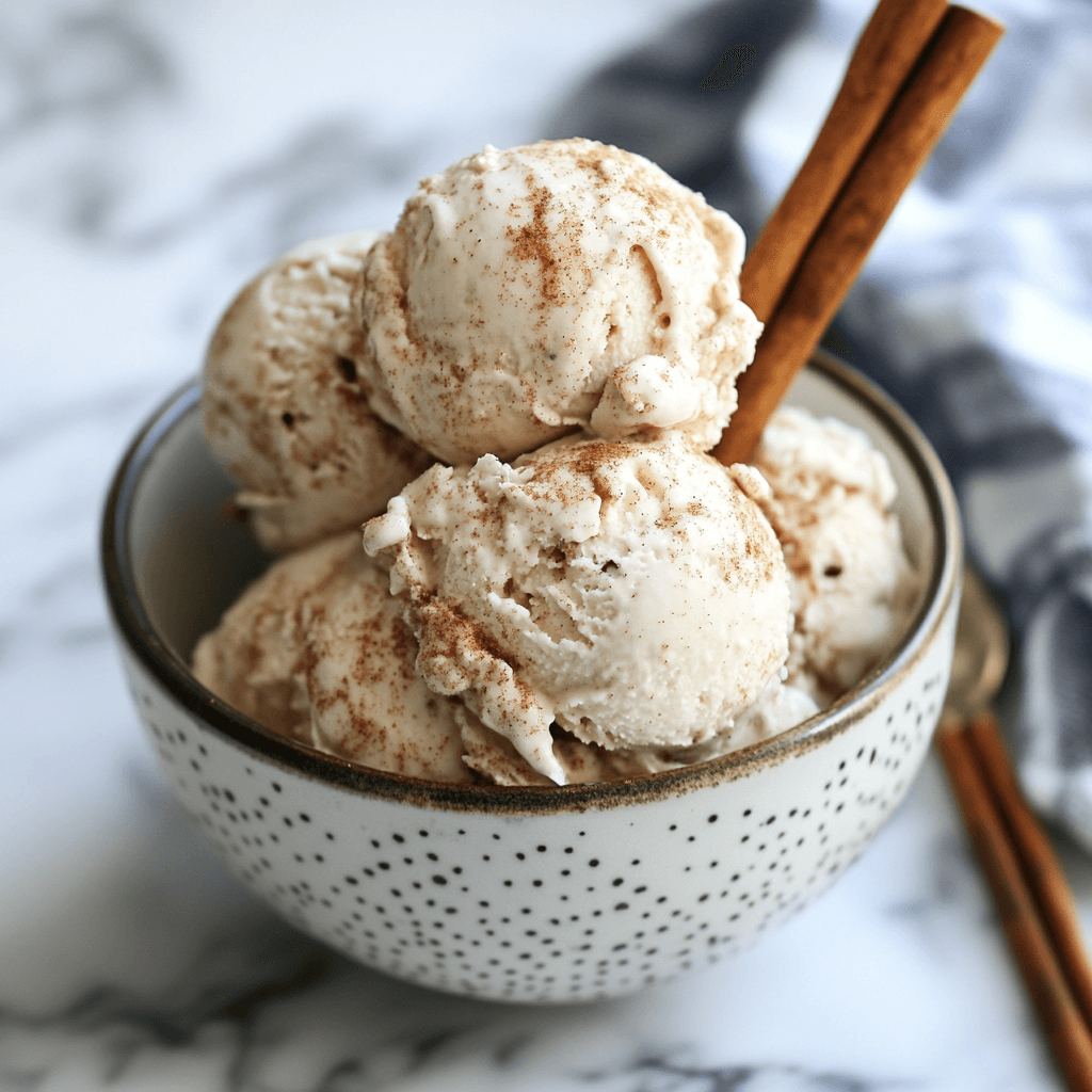 Homemade Cinnamon Swirl Coconut Milk Ice Cream